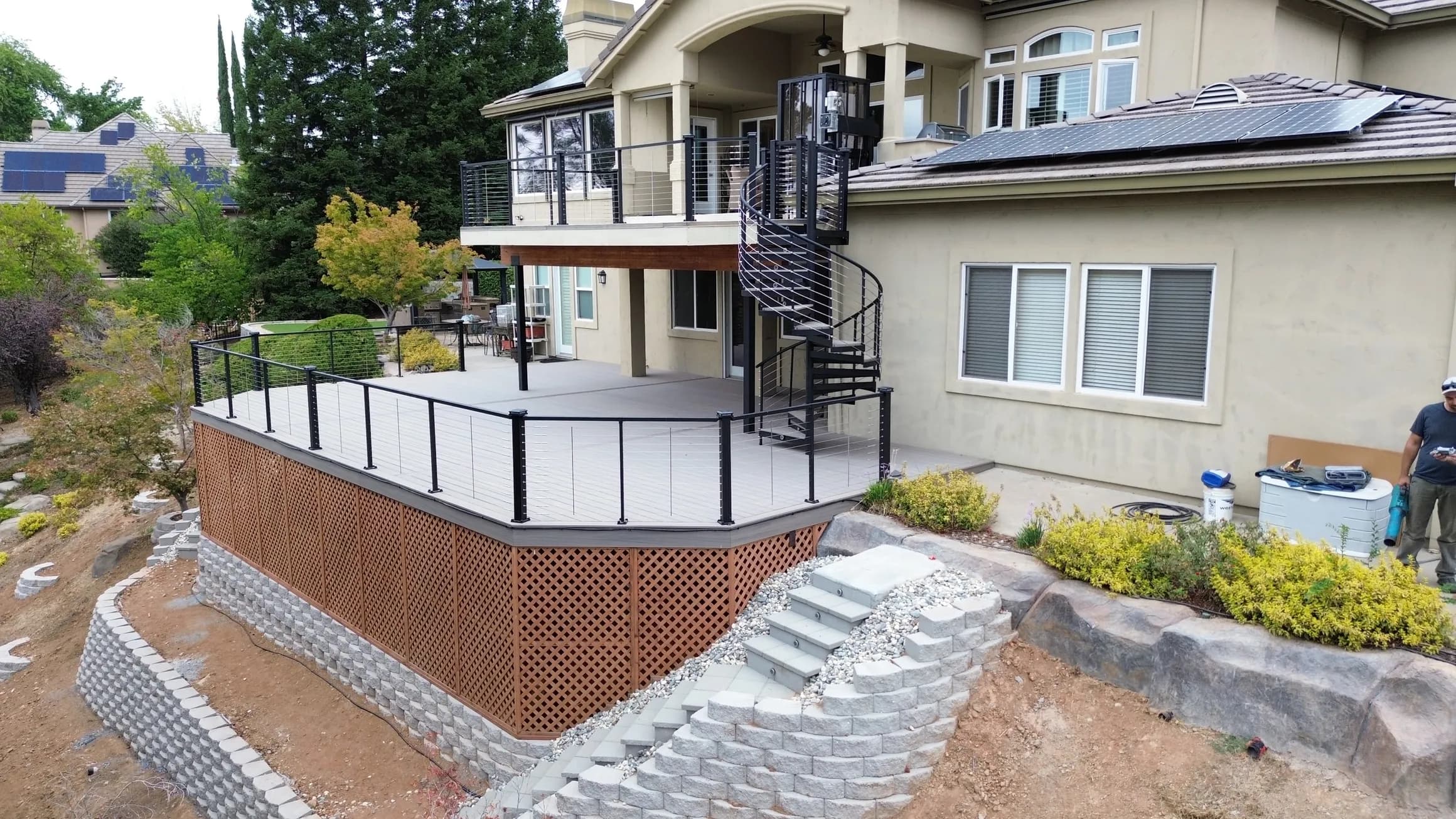 Elevated Deck & Retaining Wall