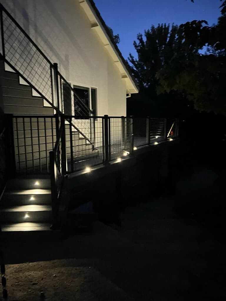 Deck Lighting at Dusk